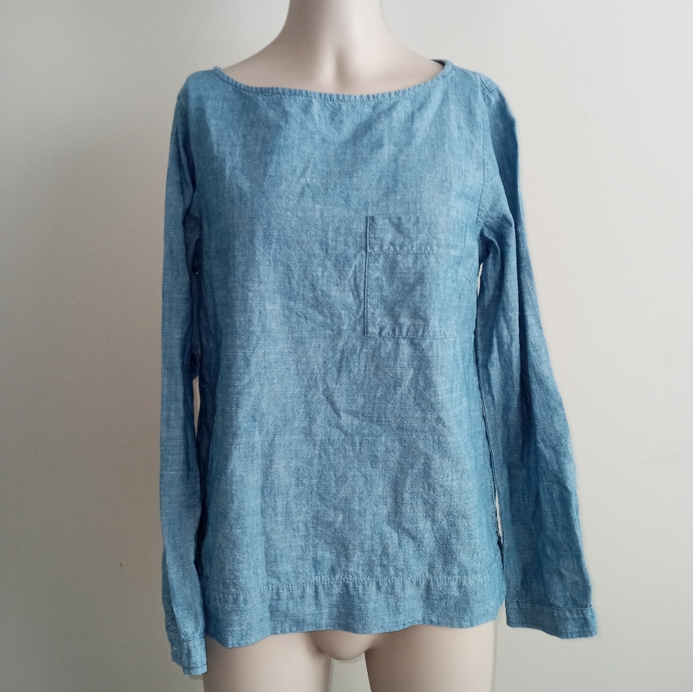 J Crew denim long sleeve top size extra small